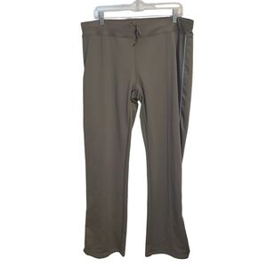 Nike | Women's Gray Track Pants w/ Blue Stripe & Zippered Ankles (Size XL)